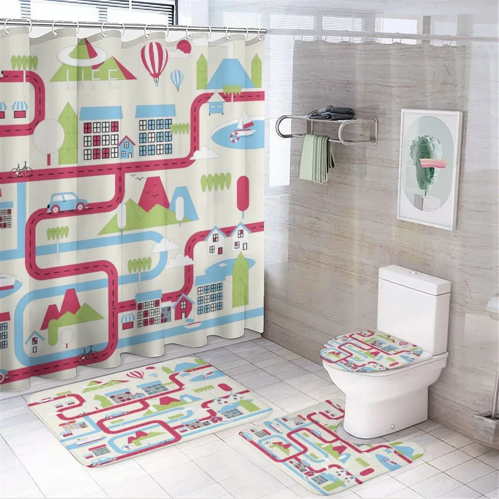 Cartoon Downtown Motif — Your design