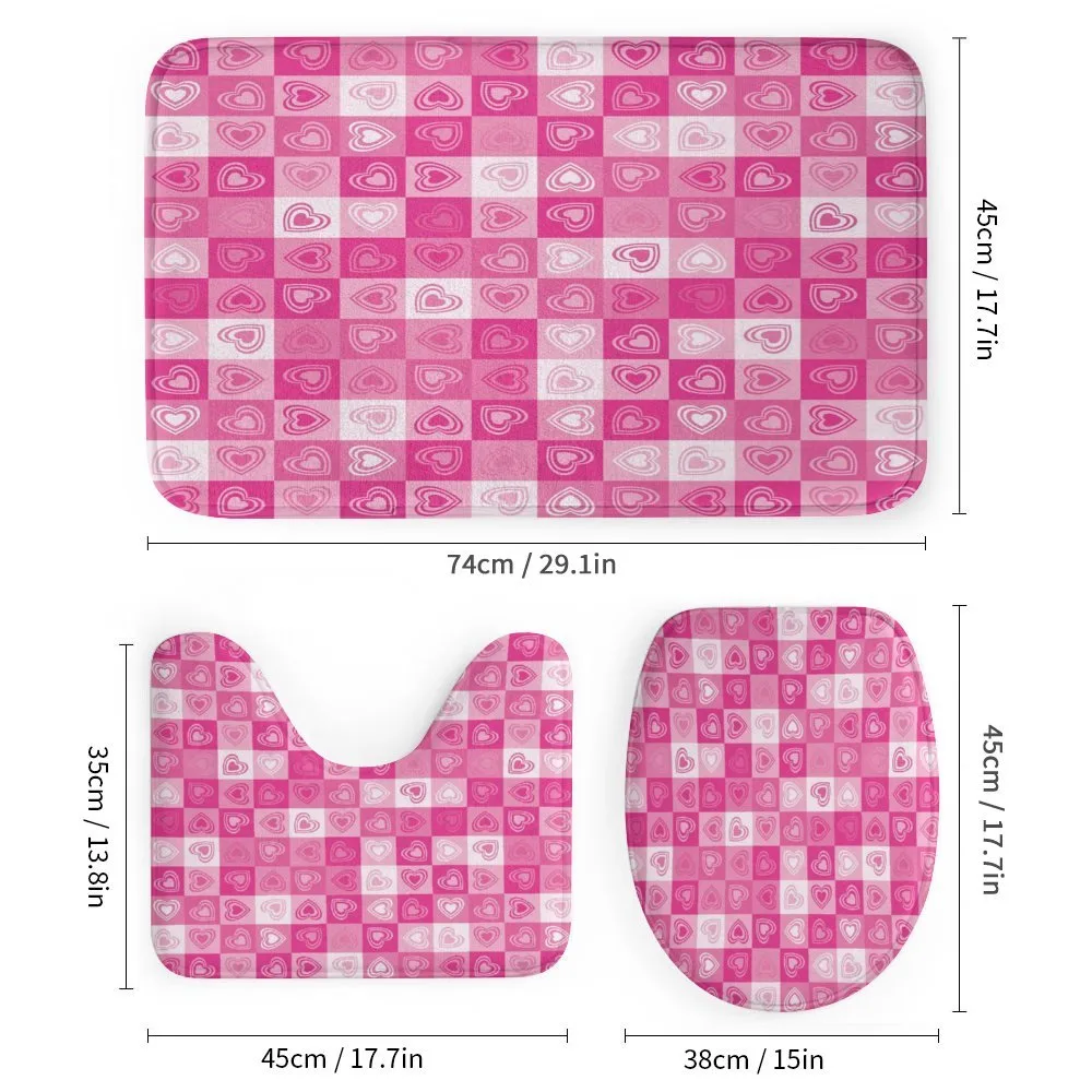 Checkered Pink Hearts — Detail 1