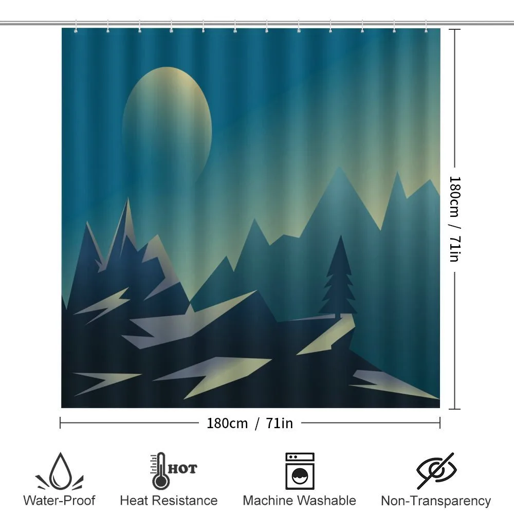 Geometric Landscape Scene — Detail 2