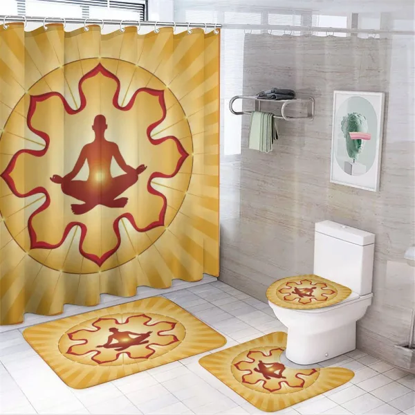 Lotus Balance Striped on a shower curtain