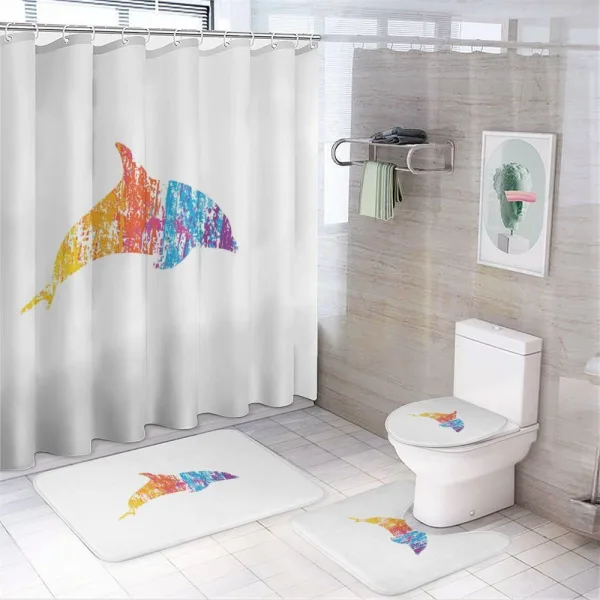 Marine Animal Design on a shower curtain