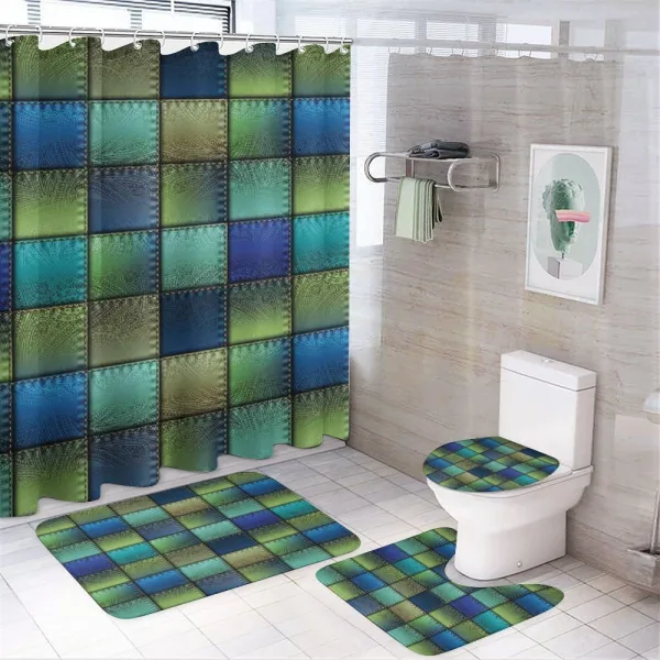 Modern Geometric Bohem on a shower curtain