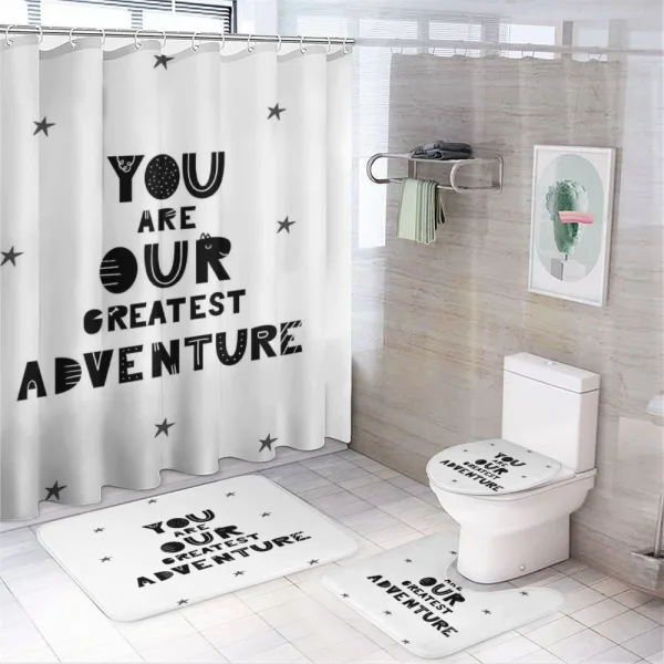 Our Greatest Adventure on a shower curtain