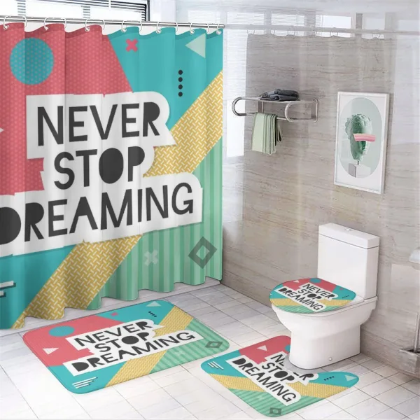 Popular Words Funky Hipster on a shower curtain
