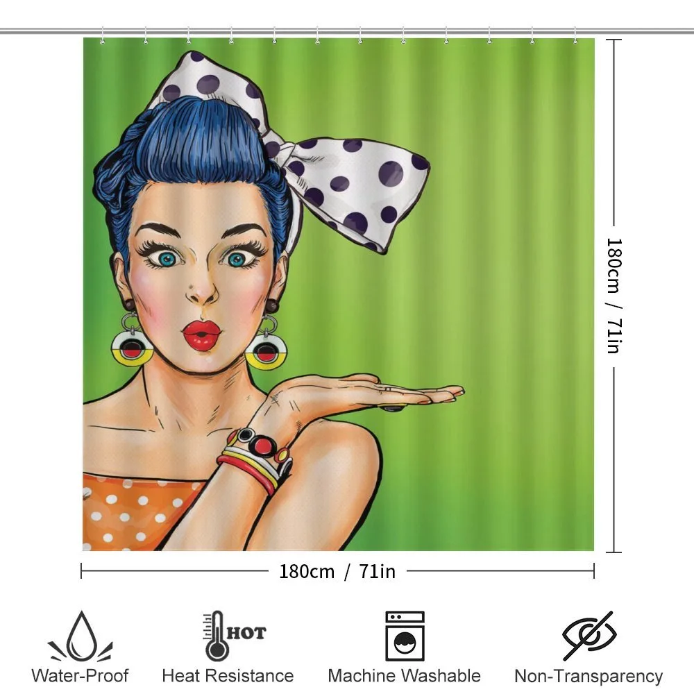 Retro Girl Polka Dots Dress — Detail 2