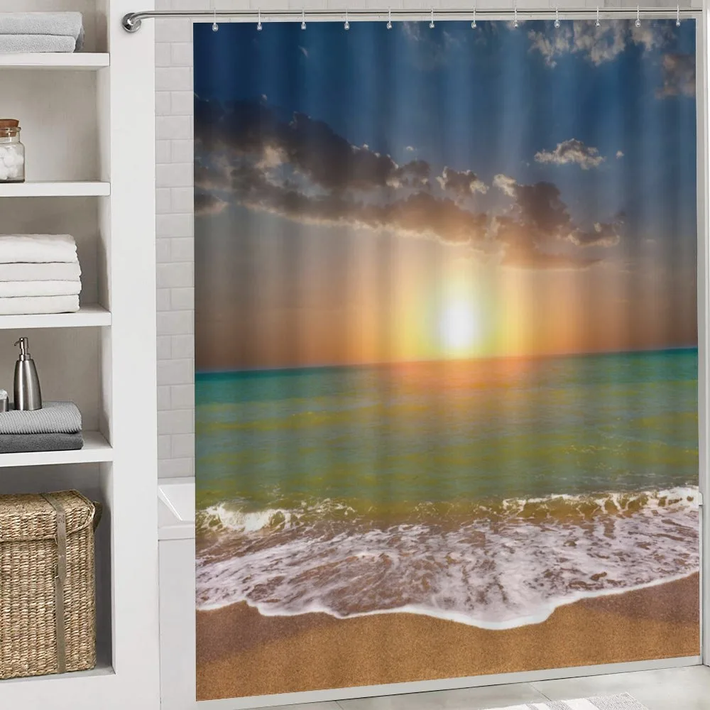 Sandy Beach Waves Sunset — Detail 4