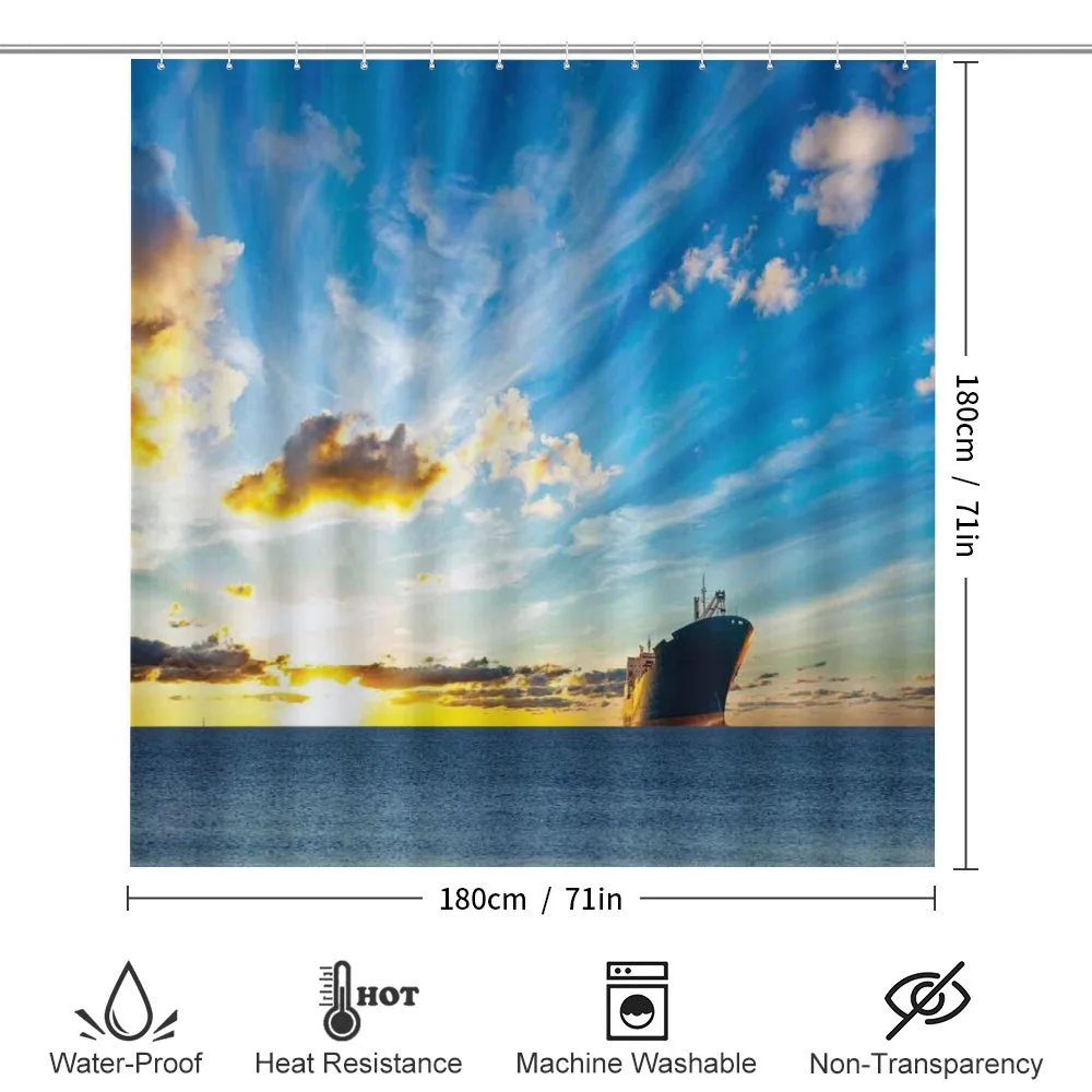 Sea at Sunset Ship — Detail 2