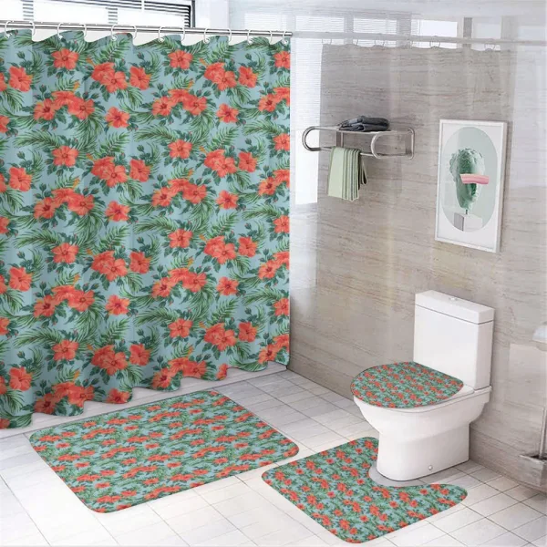 Summer Aloha Flourish on a shower curtain