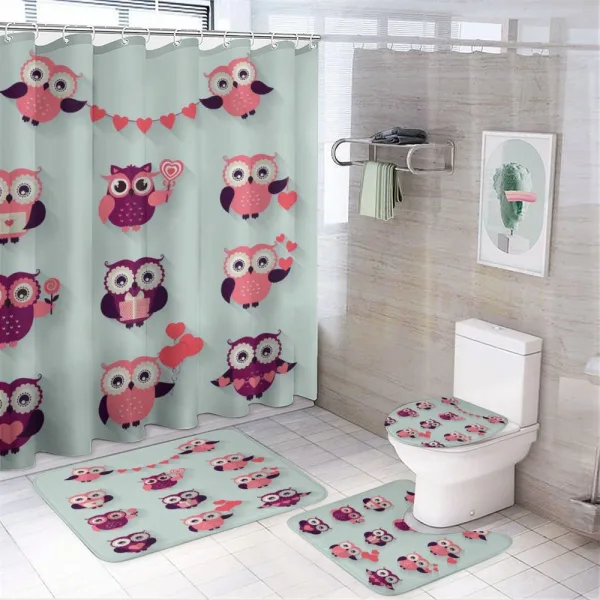 Valentine Concept on a shower curtain