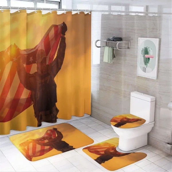 Victory Flag on a shower curtain