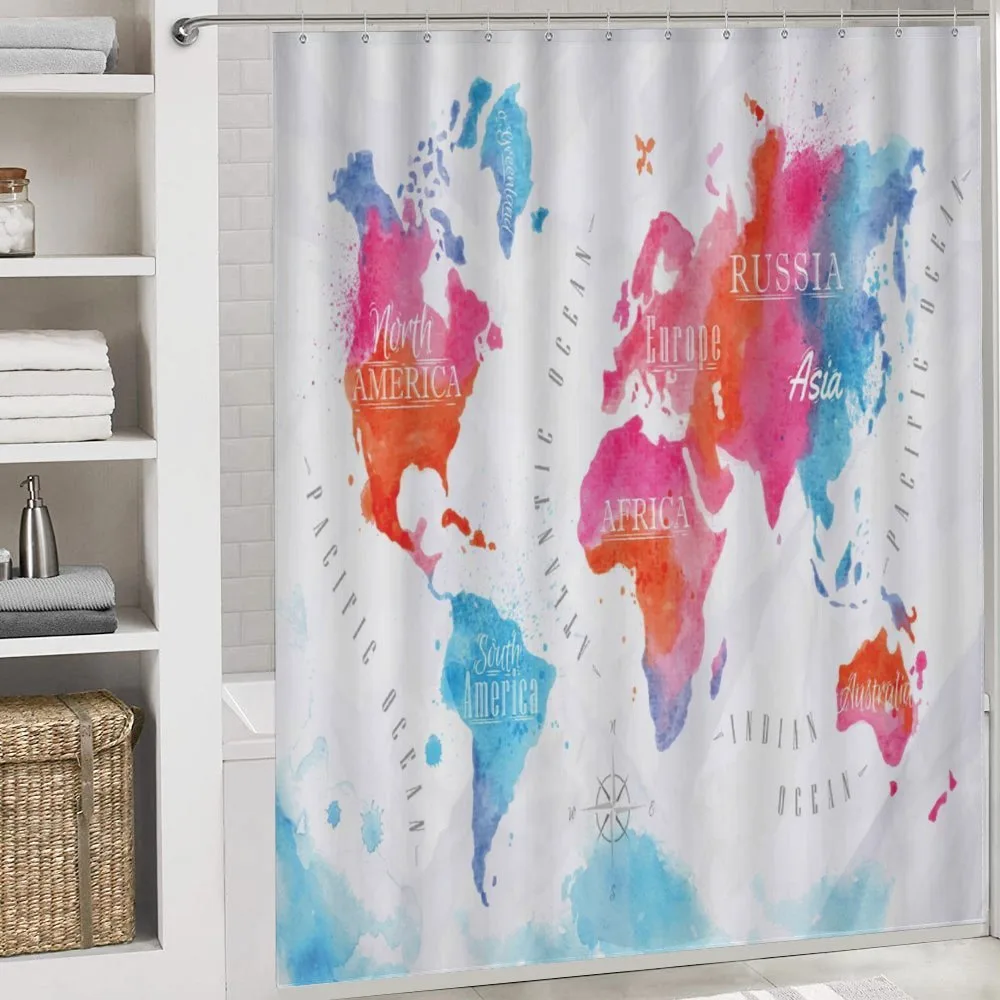 Watercolored World Map — Detail 4