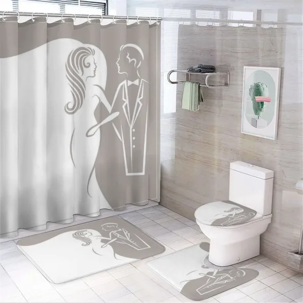 Wedding Invitation on a shower curtain