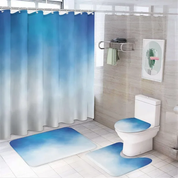 White Cloud in Clear Sky on a shower curtain