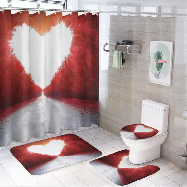 Autumn Trees Landscape on a shower curtain