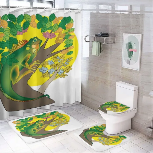 Cartoon of a Female Animal on a shower curtain