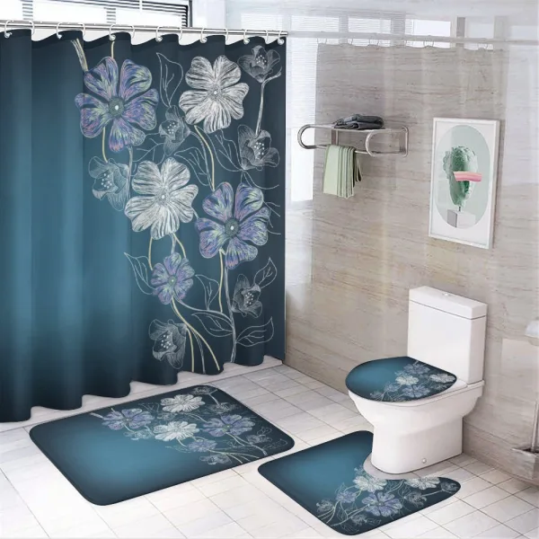 Cherry Blossom Bridal Theme on a shower curtain