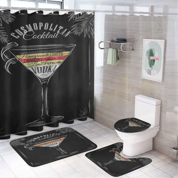 Cosmopolitan Recipe on a shower curtain