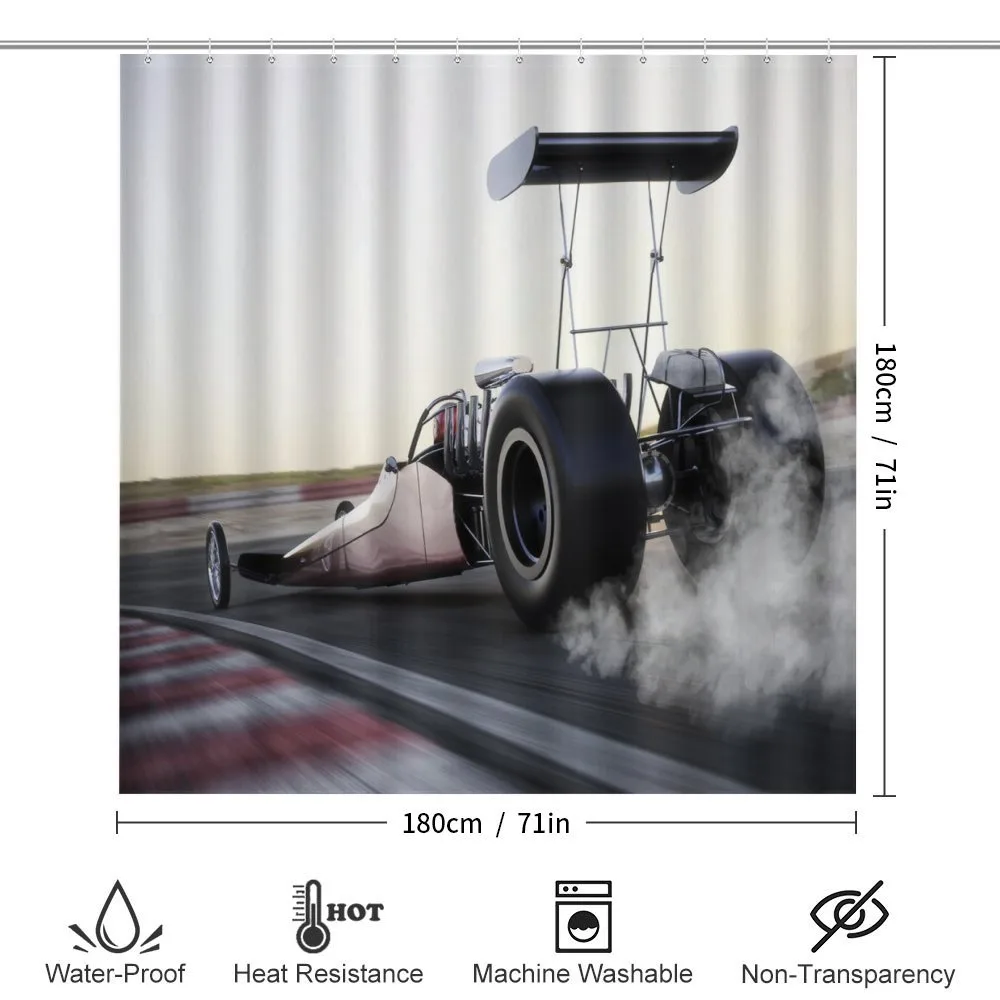 Dragster Racign down Track — Detail 2