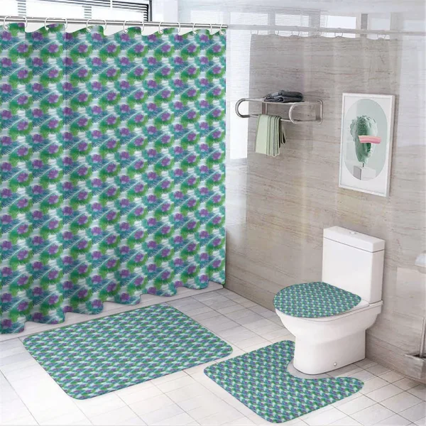 Exotic Island Leafage on a shower curtain