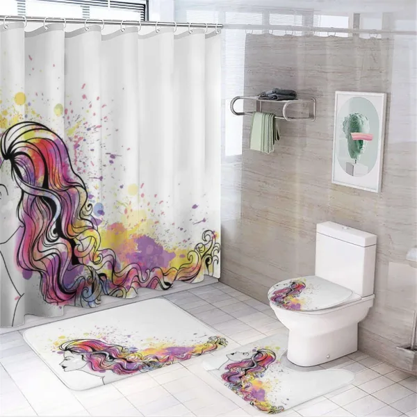 Ink Splatter Background on a shower curtain