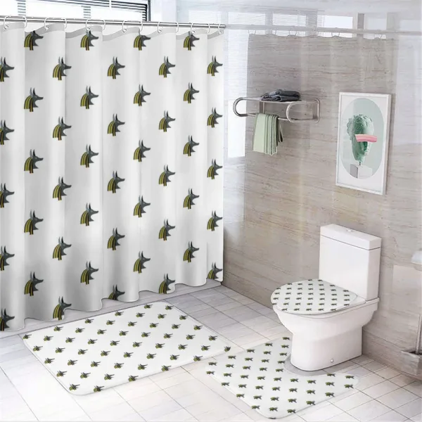 Jackal Head Timeless Form on a shower curtain