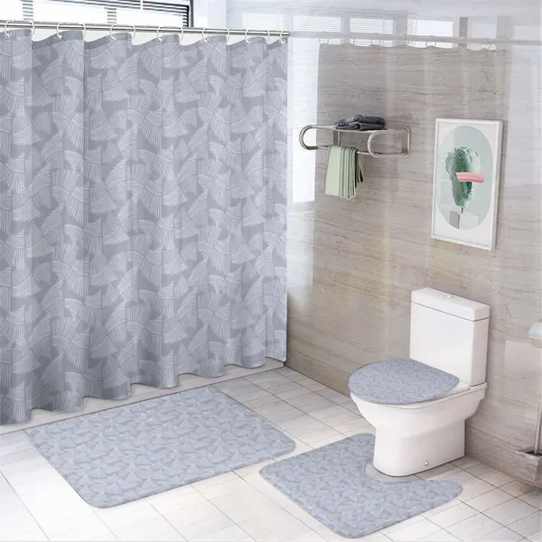 Lines Forming Wave Shapes on a shower curtain