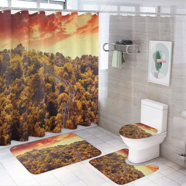 Mitianyu Vilage on a shower curtain