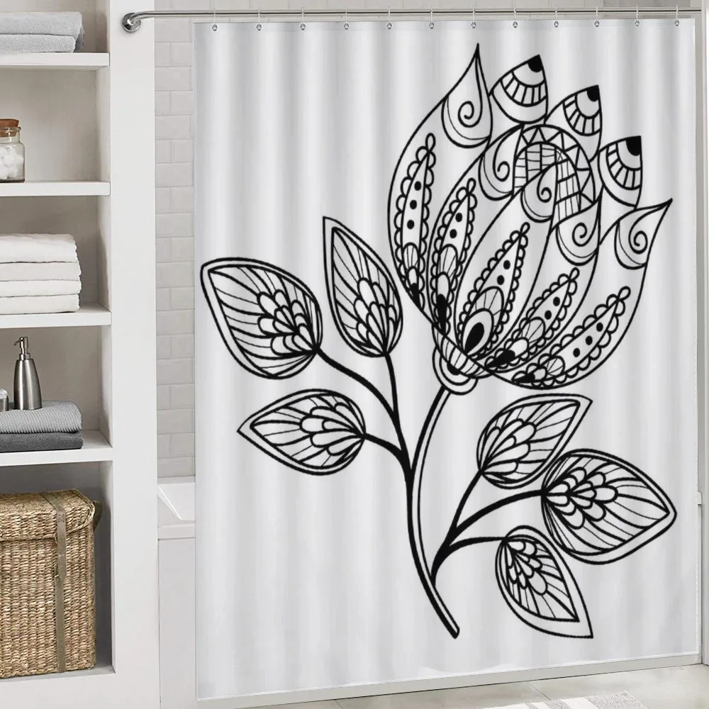 Monochrome Floral Pattern — Detail 4