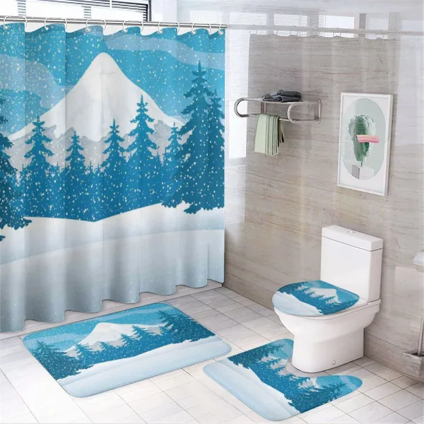 Mountain Forest on a shower curtain
