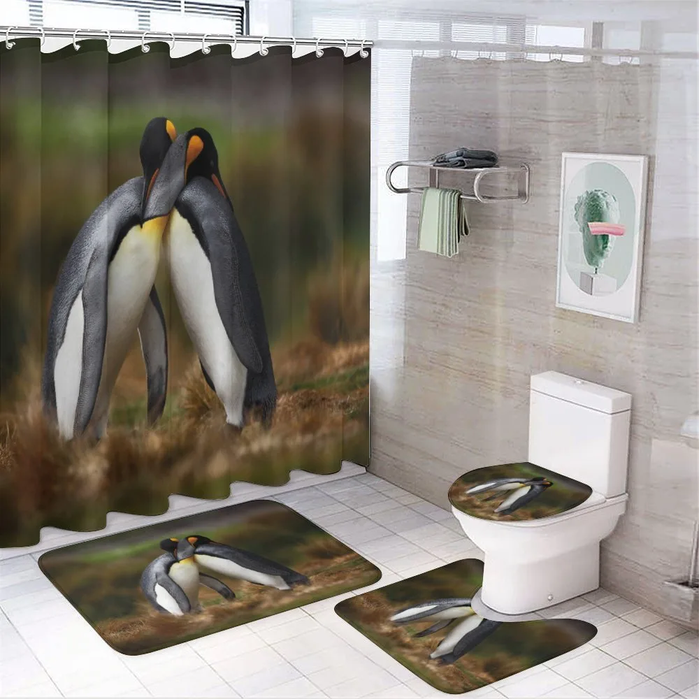 Penguin Couple Cuddling — Your design