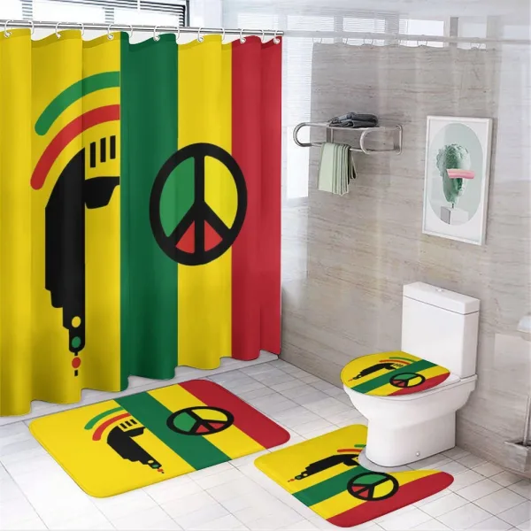 Reggae Music Peace on a shower curtain