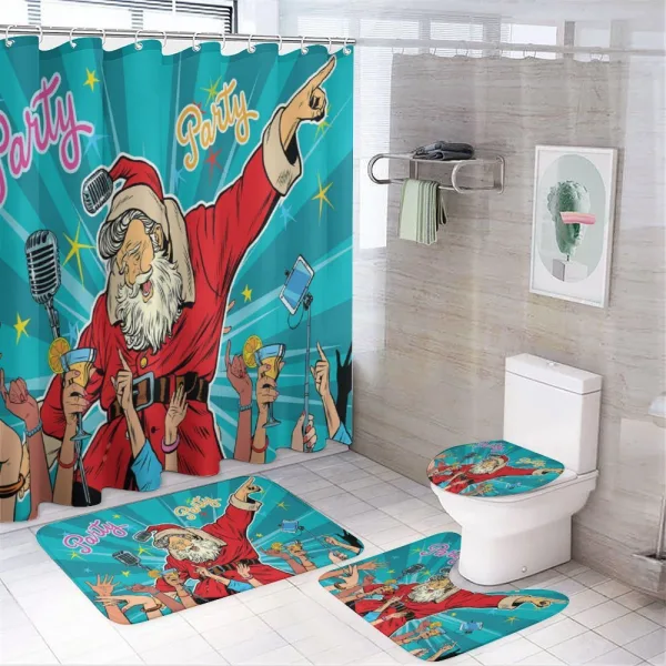 Rock 'n' Roll Xmas Party on a shower curtain