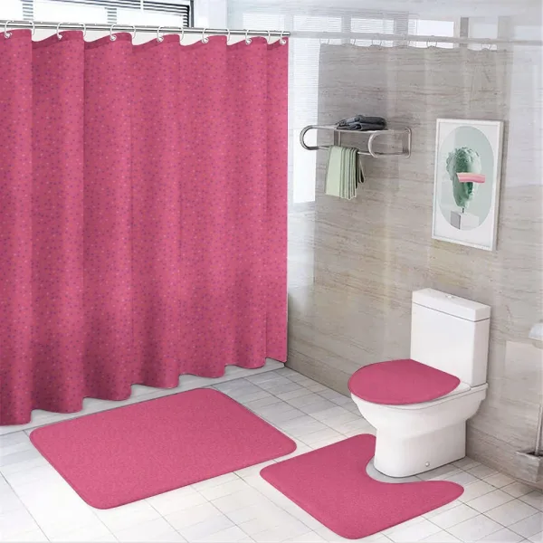 Romantic Tiny Spread Hearts on a shower curtain