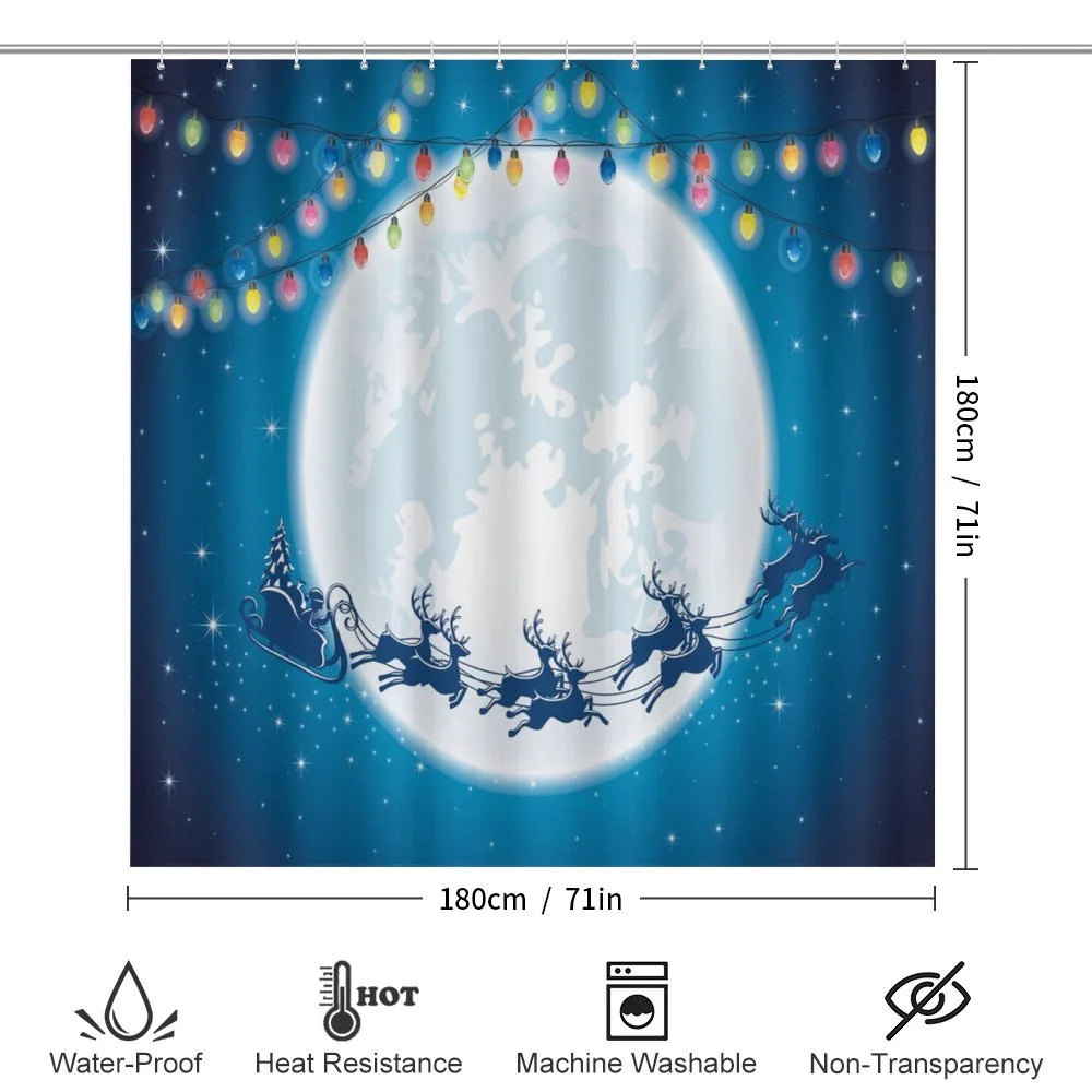 Santa Deer on Night Moon — Detail 2