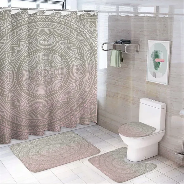 Themes Native on a shower curtain