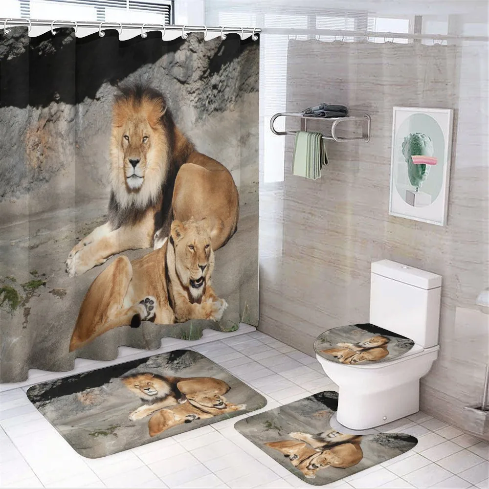 Lions Basking in Sun Jungle — Your design