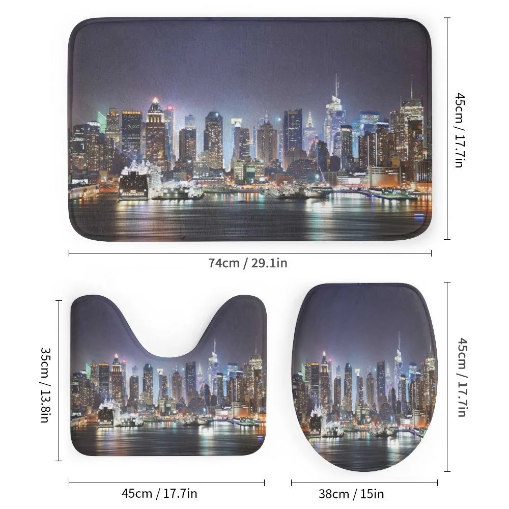 Manhattan Skyline at Night — Detail 1