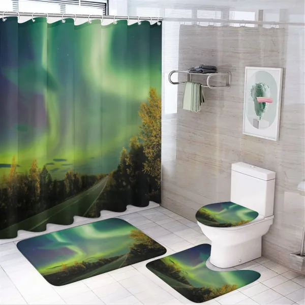 Nordic Rays of Sun on a shower curtain