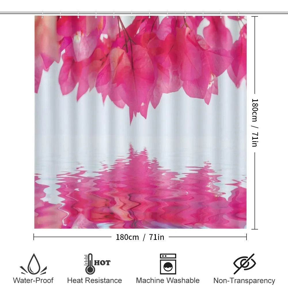 Pink Leaves on River — Detail 2
