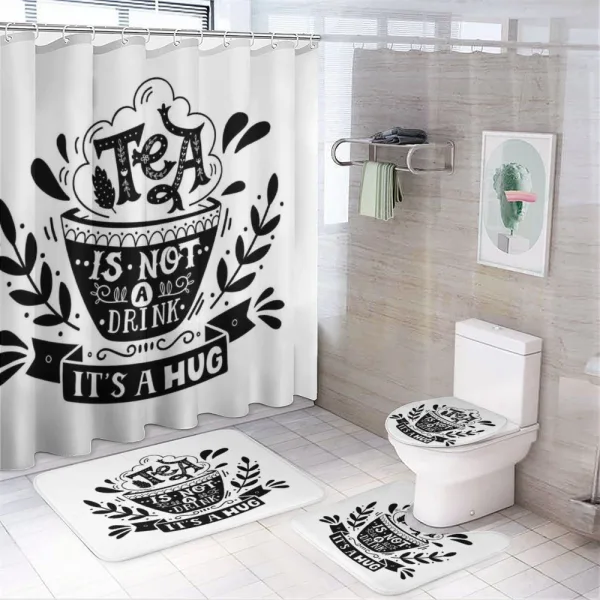 Piping Hot Cup of Tea on a shower curtain