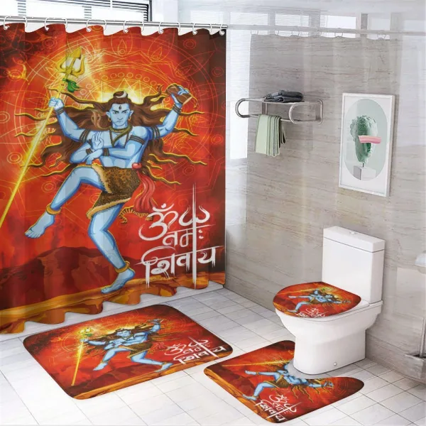 Sacred Vivid Design on a shower curtain