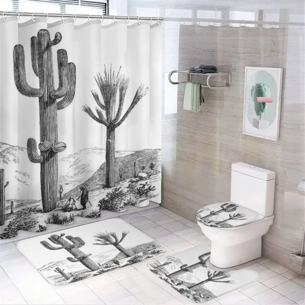 Sketchy Mexican View on a shower curtain