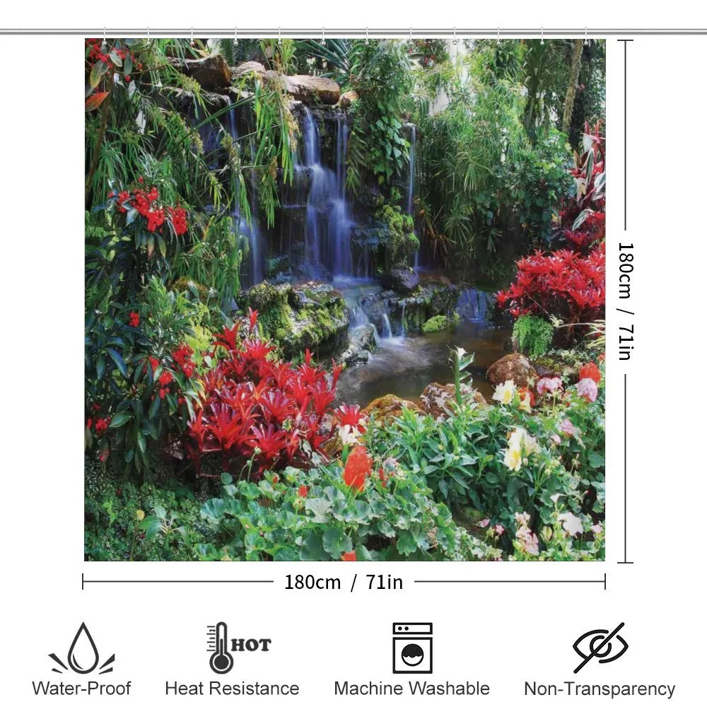 Spring Forest Waterfall — Detail 2