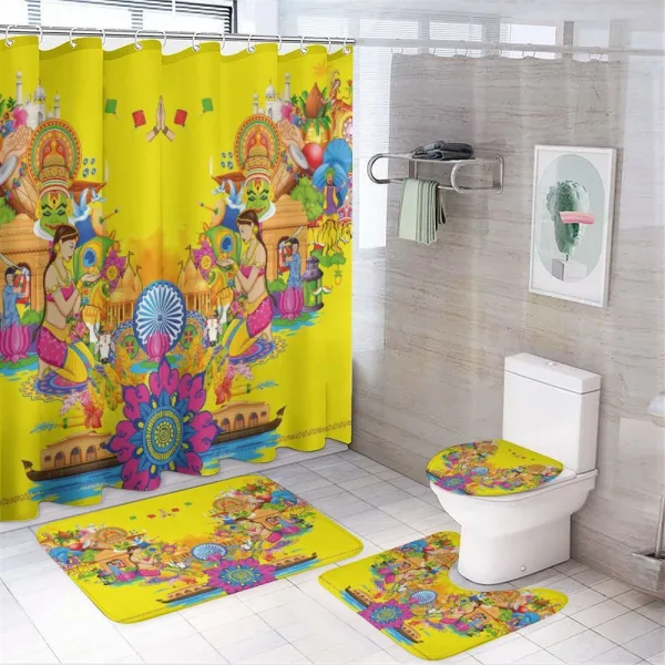 Summer Fan Cooler on a shower curtain