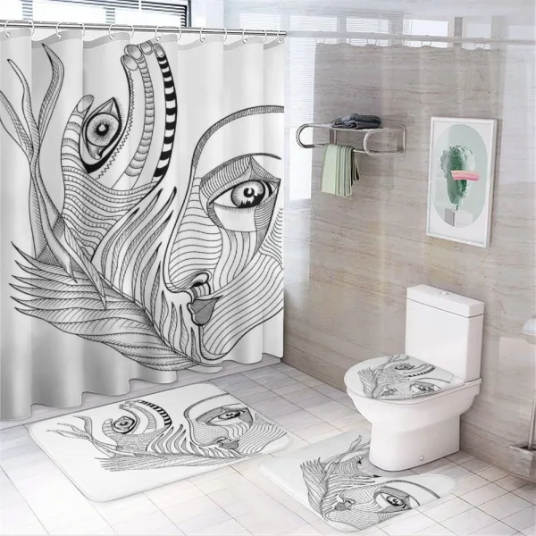 Trippy Abstract on a shower curtain