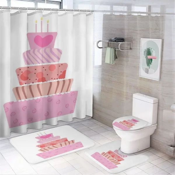 Wedding Cake Design on a shower curtain
