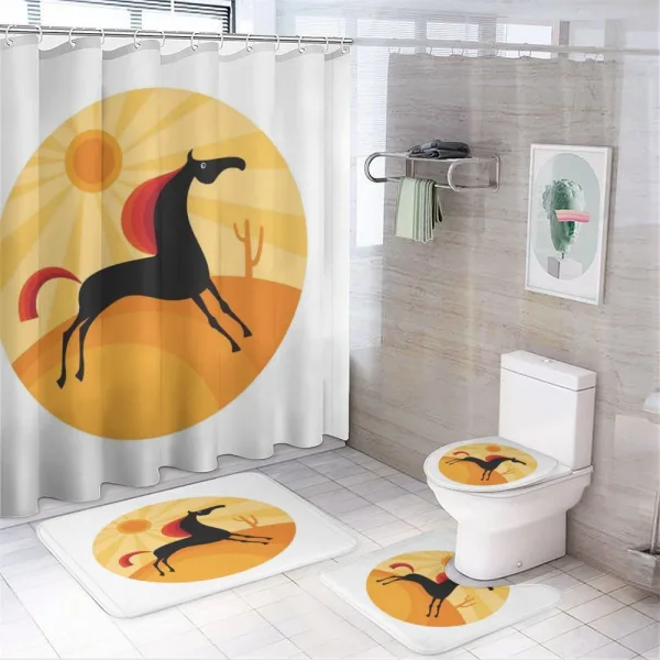 Abstract Animal Desert on a shower curtain