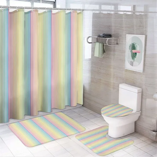 Blended Soft Pastel Color on a shower curtain