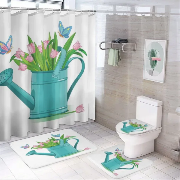 Bouquet of Tulips Garden on a shower curtain