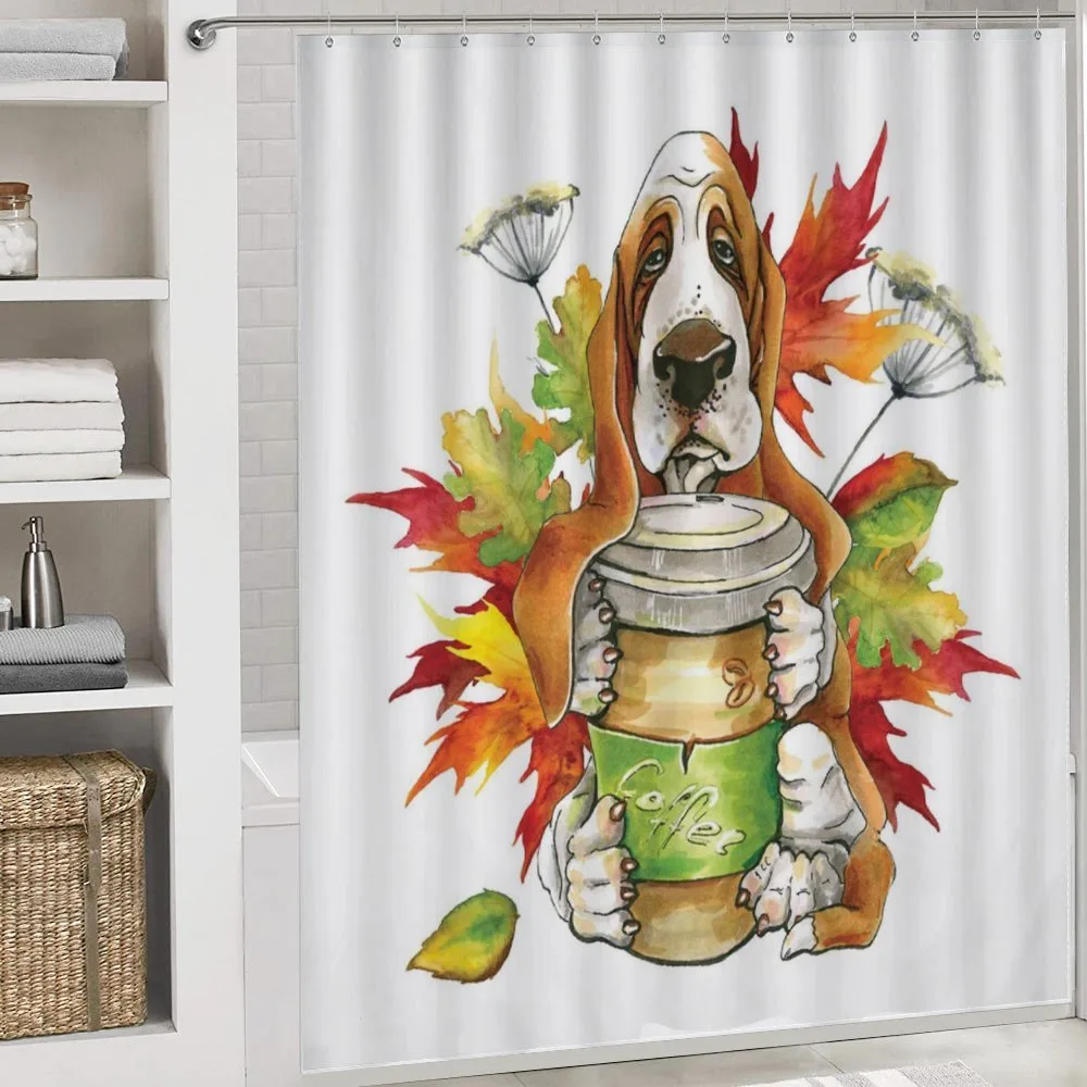 Dog Coffee Autumn Leaf — Detail 4